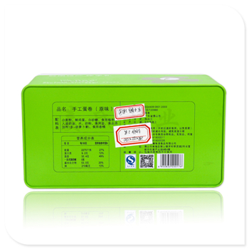 500g裝蛋卷鐵皮盒,馬口鐵蛋卷盒子,食品鐵盒加工廠(chǎng)